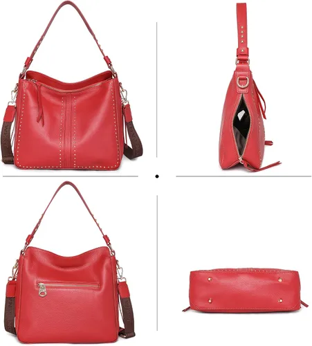 Miniatura 2 de Montana West - Bolsa grande de cuero para mujer, portación oculta de arma, con detalle de tachas, bolsa cruzada
