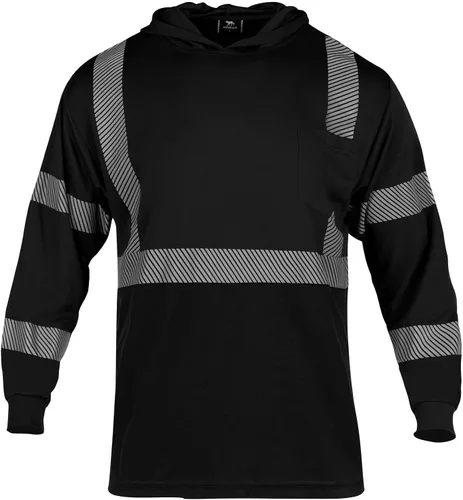 Miniatura 3 de VENDACE 3 piezas de seguridad reflectante de alta visibilidad manga larga ANSI clase 3 Hi Vis construcción trabajo camisetas para hombres con capucha