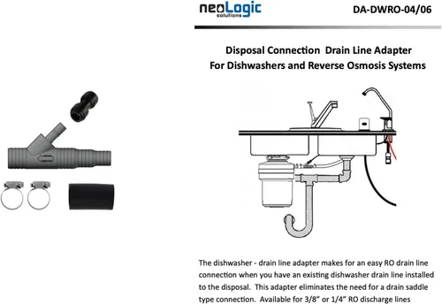 Miniatura 8 de Neo-Pure Adaptador de drenaje RO: conector de línea de drenaje compatible con 1/2", 5/8", 3/4" y 7/8" para sistemas de ósmosis inversa seleccionados