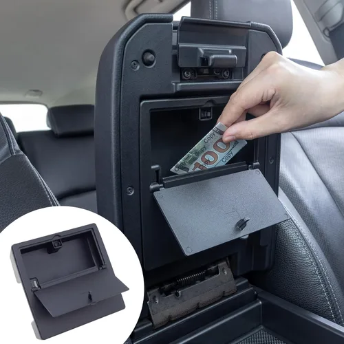 JKCOVER Organizador de caja oculta para consola central compatible con Toyota Tacoma 2016-2021 2022 2023, accesorios reposabrazos caja de para
