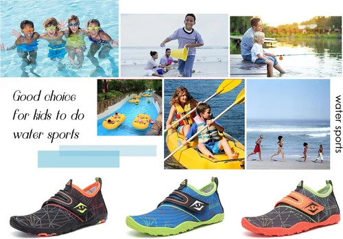 Miniatura 7 de SAGUARO Kids Boys Girls Water Shoes Non-Slip Quick-Dry Barefoot Aqua Shoe Outdoor Sport Beach Swimming Surfing Diving