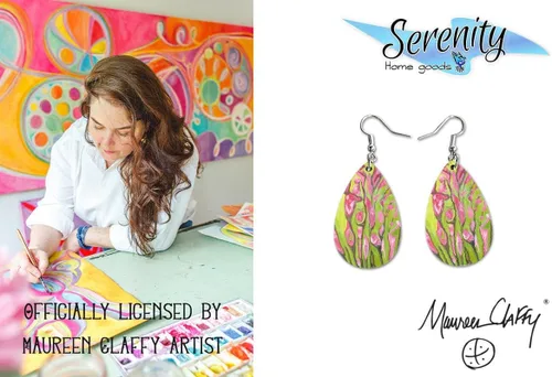 Miniatura 50 de Maureen Claffy Artist Collection Compassion Teardrop Dangle Earrings Set Cute Girls Womens Jewelry Earings Holiday Gifts Summer Decorations