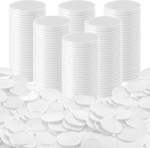 Miniatura 8 de Coopay 1000 fichas de bingo de 1 pulgada a granel, marcadores de bingo para práctica de matemáticas, contadores de aprendizaje de plástico, discos