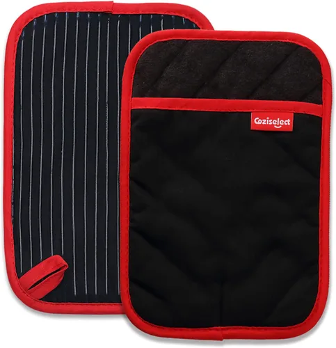 Miniatura 9 de Juego de guantes de horno y soportes para ollas, guantes de cocina resistentes al calor y soportes para ollas, juego de guantes de horno de silicona