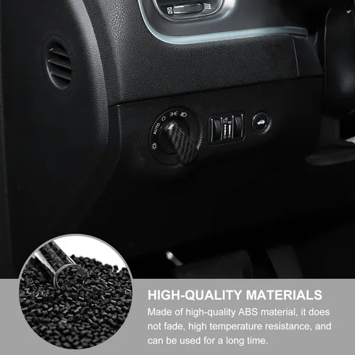 Miniatura 4 de Jimen para Dodge Challenger 2015+, para Dodge Charger 2010+, para Dodge Durango 2011+, Cubierta de botón de interruptor de faro de recorte