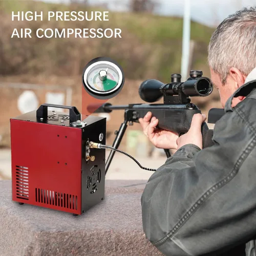 Miniatura 9 de Thunder - Compresor de aire PCP de 4500 psi, recarga de hasta 1.6 L, llenado rápido para pistolas de aire o tanque de paintball, apagado automático