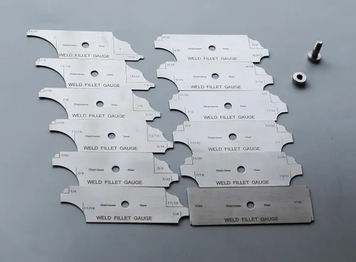 Miniatura 13 de RIVERWELD Juego de Calibradores de Soldadura de Filete de 7 Piezas Calibrador MG-11 Rl Calibradores de Profundidad Prueba de Inspección de Soldadura