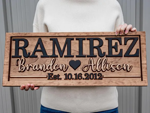 Miniatura 6 de Regalo de despedida de soltera Regalo de boda personalizado con apellido grabado Aniversario Regalos de compromiso Regalo del día de San