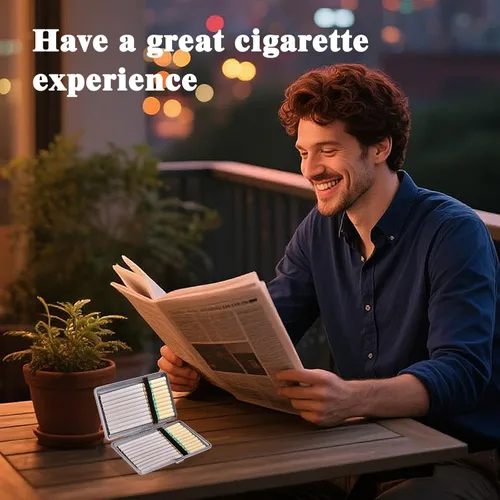 Miniatura 6 de Paquete de 4 cajas de cigarrillos de cuero vintage con capacidad para cigarrillos de 3.937 in para hombres y mujeres, regalos para tarjetas