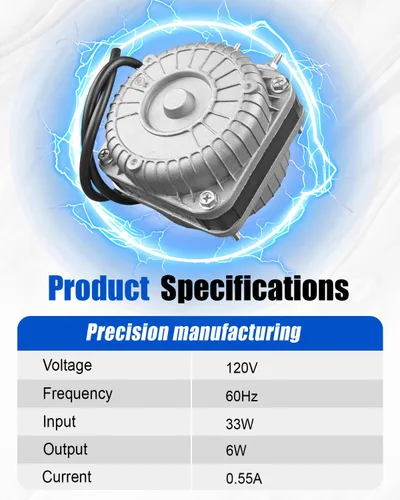 Miniatura 4 de YZF6-13 Motor de CA para ventilador pequeño equipo de refrigeración Radiadores Evaporadores utilizados para congeladores comerciales, etc., 1550 RPM
