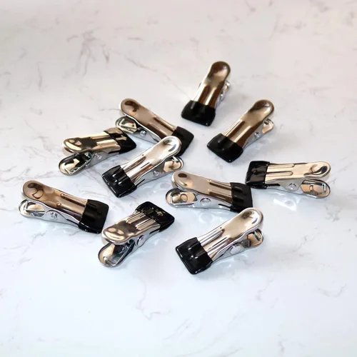 Miniatura 6 de 10 pinzas pequeñas para ropa, pinzas de acero inoxidable, clips de agarre de metal para lavandería, antioxidante, multiusos
