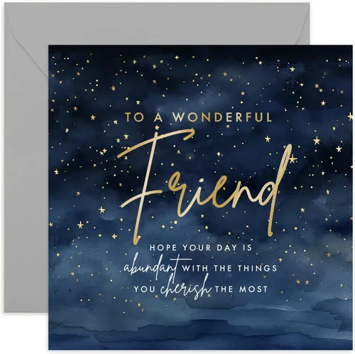 Miniatura 6 de Tarjeta de cumpleaños para nieto - Diseño de estrellas maravillosas - Tarjeta de cumpleaños masculina para hombres - Adulto, adolescente, niño