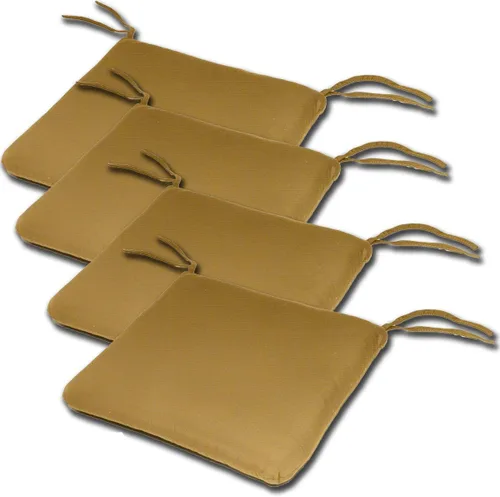 Miniatura 9 de Comfort Classics Sunbrella - Juego de 4 cojines de asiento estilo borde de cuchillo para interiores y exteriores, 20 pulgadas de ancho x 19 pulgadas