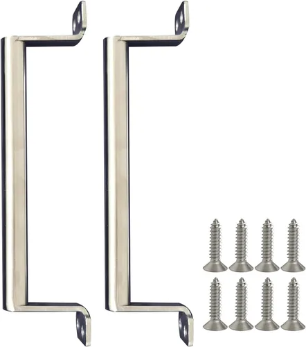 Miniatura 6 de 2 tiradores de puerta de granero de acero inoxidable de 6-3/10 pulgadas (6.3 in)