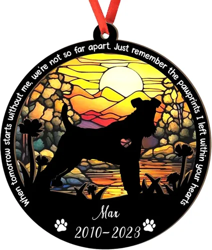 Miniatura 100 de Adorno personalizado para atrapasoles de sabueso afgano, adorno de Navidad de sabueso afgano – Regalo para perro amante, sabueso afgano
