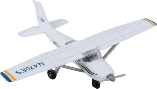 Miniatura 2 de Daron Runway24 Cessna 172 2000 Skyhawk Azul/Blanco Escala 1:87 Modelo de avión fundido a troquel con pista de aterrizaje