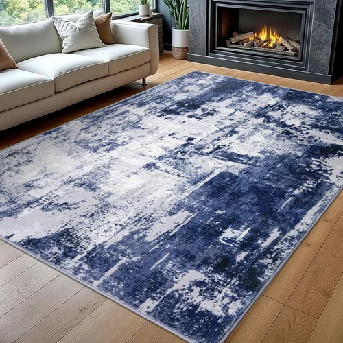 Miniatura 128 de KOZYFLY – Alfombra de pasillo moderna y lavable de diseño abstracto verde, 2 x 5 pies, antideslizante, suave y de pelo corto, ideal para cocina