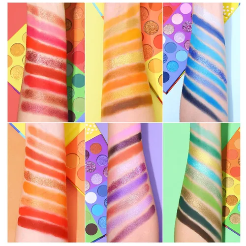 Miniatura 4 de UCANBE Paleta de sombra de ojos de 54 colores Splashy Candies + 15 piezas de brochas de maquillaje, altamente pigmento mate metálico brillante