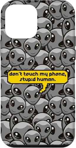 Miniatura 15 de Funda para iPhone 13 Pro Alien Dont Touch My Phone Stupid Human Funny Space Lover Case