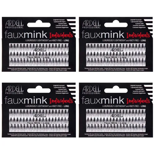 Miniatura 6 de Ardell Pestañas postizas de visón sintético, pestañas cortas, color negro, aspecto natural, extensiones de pestañas, paquete de 4