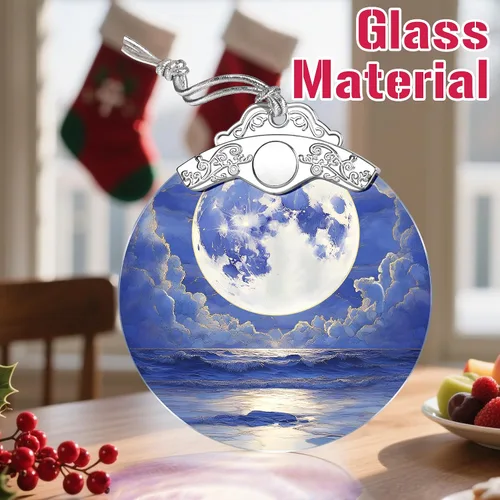 Miniatura 4 de Adorno de vitral, adorno de Navidad, adornos colgantes para decoración del hogar y adornos del árbol de Navidad, exquisita decoración navideña