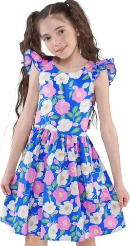 Miniatura 150 de Vestido de verano para niña, de algodón, con diseño floral