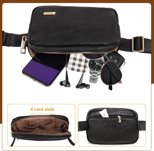 Miniatura 3 de Mini riñonera unisex, Negro -, Bolsa de cinturón