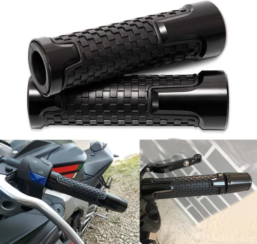 Miniatura 9 de JMTBNO Manijas universales de motocicleta de 7/8 pulgadas, 0.866 in, agarres de goma CNC compatibles con Honda Yamaha, Suzuki, Kawasaki, Dirt Bike