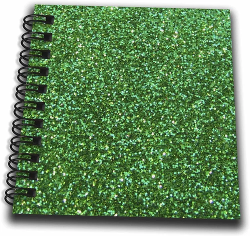 3dRose db_112931_3 - Foto verde esmeralda con purpurina de imitación de textura brillante Bling Sparkles Sparkle Glam Glamorous Diva Mini Bloc de