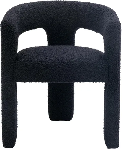 Miniatura 12 de Modern Barrel - Silla de comedor tapizada con brazos, cómoda silla auxiliar de terciopelo para sala de estar, oficina en casa, recepción