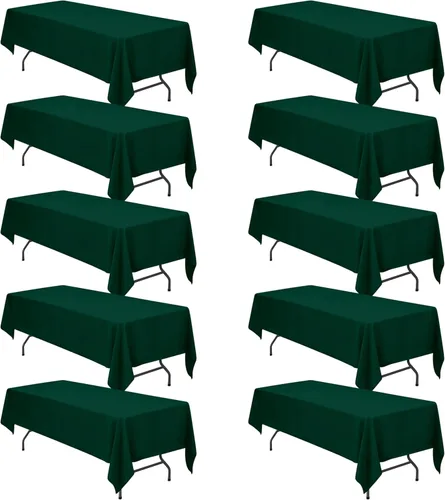 Miniatura 182 de BRILLMAX 6 Pack de Manteles Azul Marino para Mesas Rectangulares de 8 Pies 90 x 156 Pulgadas - 8 pies Mantel Rectangular a Granel de Lino