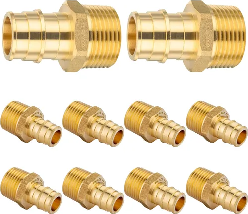 Miniatura 14 de HeSun Paquete de 10 accesorios Pex A, codo de oreja de expansión de 1/2 pulgada, rosca NPT hembra de 1/2 pulgada x expansión Pex A de 1/2 pulgada