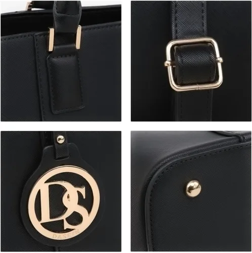 Miniatura 3 de DASEIN - Bolsa de mano para mujer, bolsa tipo bandolera, asa superior, bolsa plana para trabajar