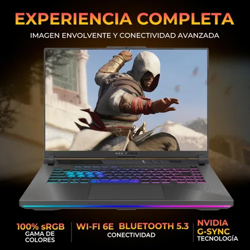 Miniatura 3 de ASUS ROG Strix G16 2025 - Laptop para juegos de 16 pulgadas, pantalla FHD+ 165Hz 3ms, AMD Ryzen 9 8940HX, NVIDIA GeForce RTX 5070 8GB GDDR7, 16GB