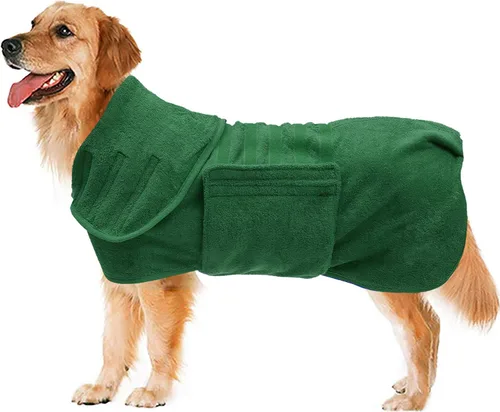 Geyecete Abrigo de secado para perros – Toalla de baño para perros – Toalla de baño de microfibra de secado rápido súper absorbente para mascotas y