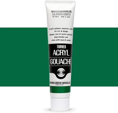 Miniatura 6 de Turner Colour Works Acryl Gouache Artist - Pintura acrílica (tubo individual de 3.4 fl oz), color verde oliva
