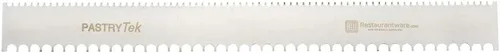 Miniatura 2 de Restaurantware Peine para tartas de 19.8 x 2 pulgadas, 1 peine decorativo de semicírculo, bordes surtidos de doble cara, de acero inoxidable
