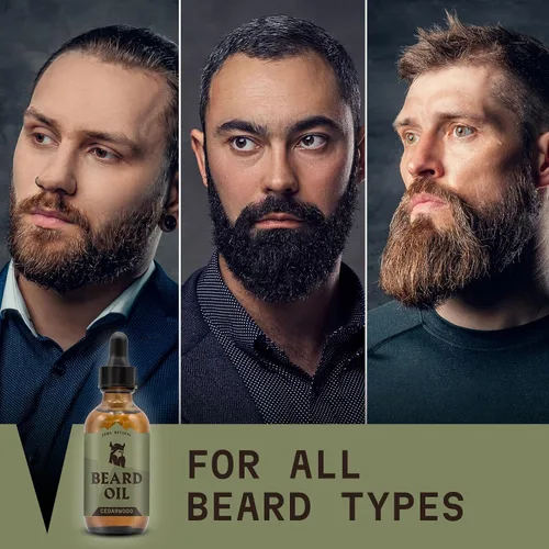 Miniatura 4 de Striking Viking Aceite para barba para hombres, 2 onzas líquidas, paquete de 1, aroma a madera de cedro, aceite suavizante para el crecimiento