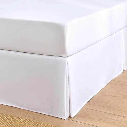 Cottington Lane Falda de cama plisada de lujo tamaño individual caída de 10 pulgadas esquinas divididas, Hotel de lujo 1800 ultra suave a medida