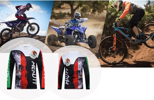 Miniatura 4 de Camiseta de Bicicleta de Montaña para Hombre de Manga Larga MTB Fuera de Camino Jersey para Motocross y Downhill de México