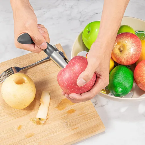 Miniatura 6 de Herramienta descorazonadora de manzana de alta calidad, con acero inoxidable ultraafilado con cuchillas dentadas para un deshuesado sin esfuerzo