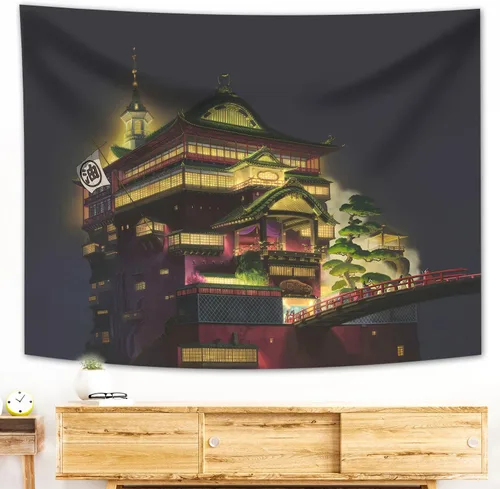 Pounchi Tapiz de anime japonés (51 x 59 pulgadas con kit de ganchos), tapiz japonés para colgar en la pared para dormitorio, sala de estar,