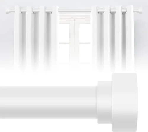 Miniatura 25 de Barras de cortina de bronce para ventanas de 30 a 42 pulgadas (2.5-3.5 pies), barras de cortina resistentes de 1 pulgada de diámetro, barra