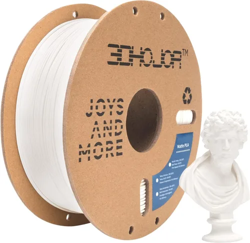 Miniatura 54 de 3DHoJor PLA+ 3D Printer Filament Bundle, Multicolor PLA+ Filament 1.75mm, Vacuum Packed, 0.25kg*8 Pack, 2kg Total, Black+Bone