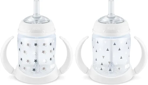 Miniatura 9 de NUK Learner Vaso con Pajita, 5 oz, Paquete de 2 - Vaso Entrenador para Niños Pequeños con Pajita Suave para Beber Fácilmente, Adecuado para Edades