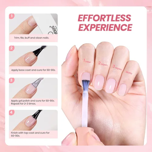Miniatura 442 de Beetles - Esmalte de uñas de gel marrón – 0.5 onzas líquidas de esmalte de gel marrón oscuro, lámpara LED UV para uñas, regalo de manicura para I