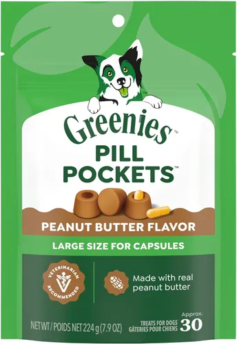 Miniatura 18 de Greenies Pill Pockets con dulces de mantequilla de maní real para perros, Mantequilla de cacahuate