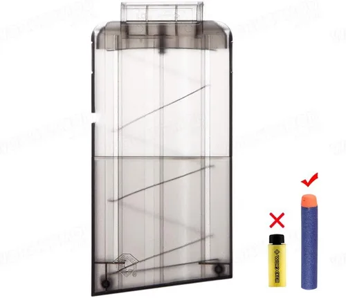 Miniatura 4 de WORKER 10 dardos Clip de recarga rápida para Nerf N-strike Elite Color Negro Transparente