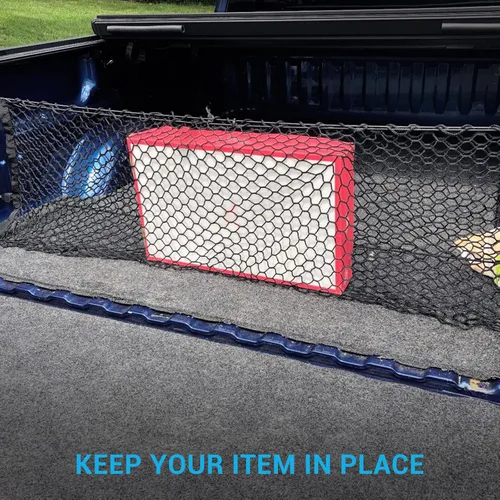 Miniatura 2 de Red de carga para caja de camión, organizador de red de malla elástica, organizador de red de almacenamiento para Chevy Silverado y Ford F150/F250