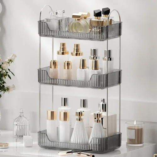 Miniatura 12 de YCIA&DONE Organizador de Baño para Encimera, Almacenamiento de Maquillaje, Estante de Bandeja para Cosméticos para Cuidado de la Piel, Soporte